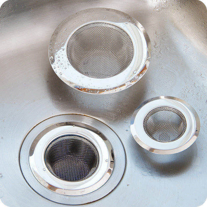 Stainless Steel Wide Side Punching Floor Drain Household Kitchen Sink Mesh Drain Bathroom Floor Drain