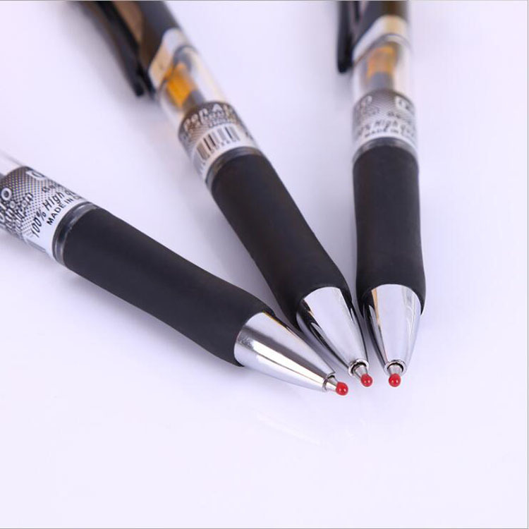 Office stationery student large capacity carbon 0.5mm bullet giant can write push type gel pen wholesale detail