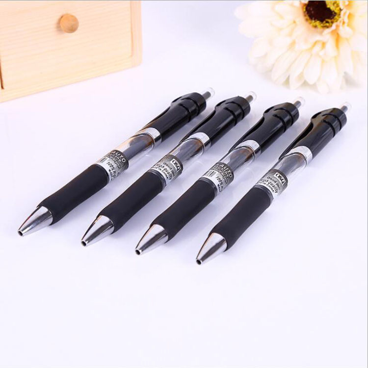 Office stationery student large capacity carbon 0.5mm bullet giant can write push type gel pen wholesale detail
