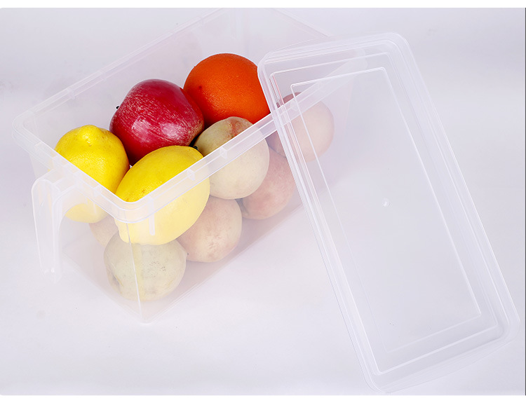 Refrigerator Storage Box Transparent Plastic Kitchen Storage Fruit Egg with Lid Storage Box Refrigerated Refrigerator Storage detail