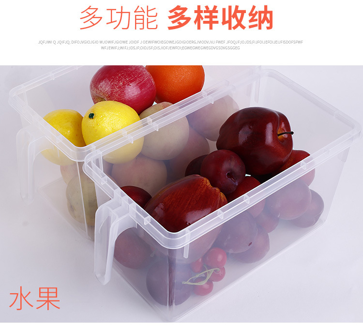 Refrigerator Storage Box Transparent Plastic Kitchen Storage Fruit Egg with Lid Storage Box Refrigerated Refrigerator Storage detail