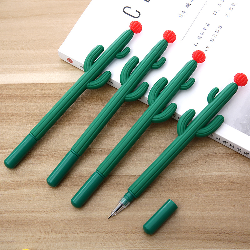 Creative Cactus Gel Pen Plant Black Sign Pen Office Pen Student Stationery detail