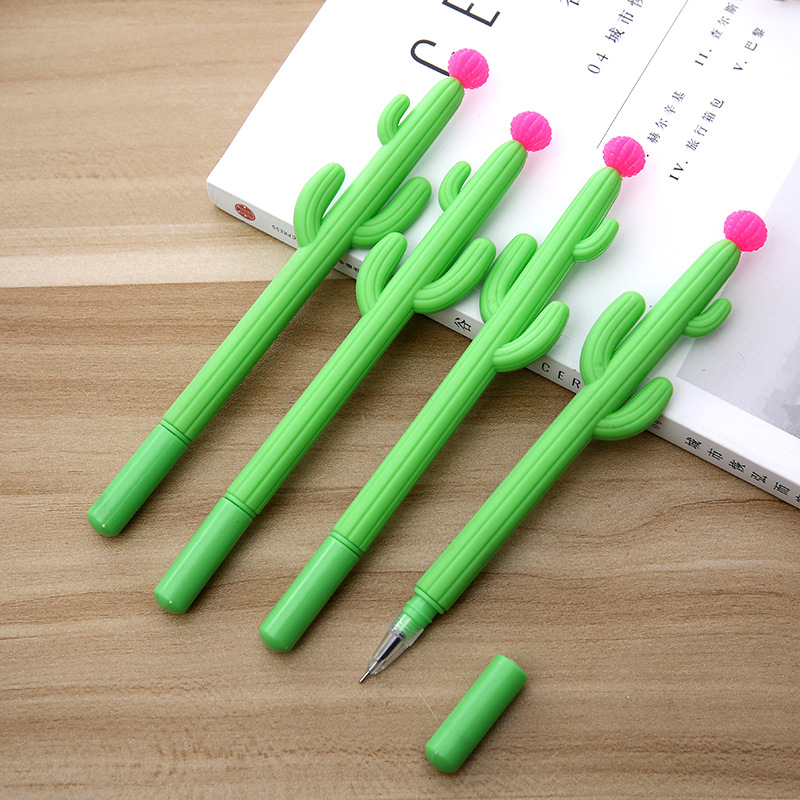Creative Cactus Gel Pen Plant Black Sign Pen Office Pen Student Stationery detail