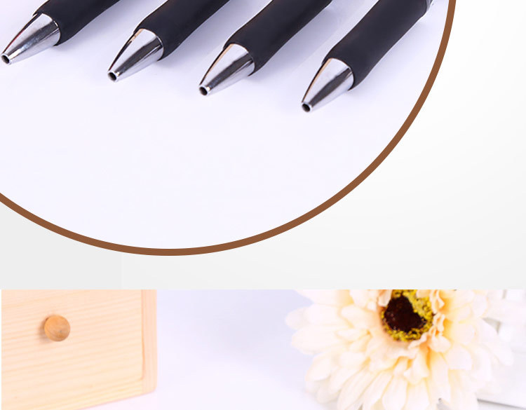 Office stationery student large capacity carbon 0.5mm bullet giant can write push type gel pen wholesale detail