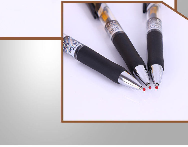 Office stationery student large capacity carbon 0.5mm bullet giant can write push type gel pen wholesale detail