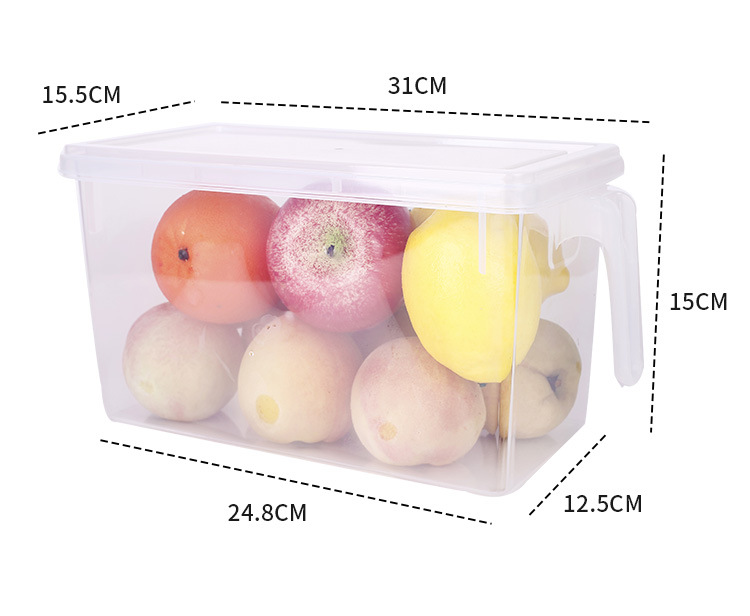 Refrigerator Storage Box Transparent Plastic Kitchen Storage Fruit Egg with Lid Storage Box Refrigerated Refrigerator Storage detail