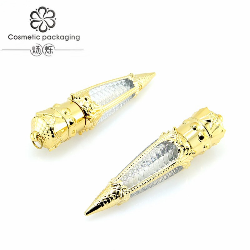 Spot wholesale 3ml gold radish lip glaze tube lip gloss tube lip gloss bottled lipstick tube empty tube can be printed logo detail