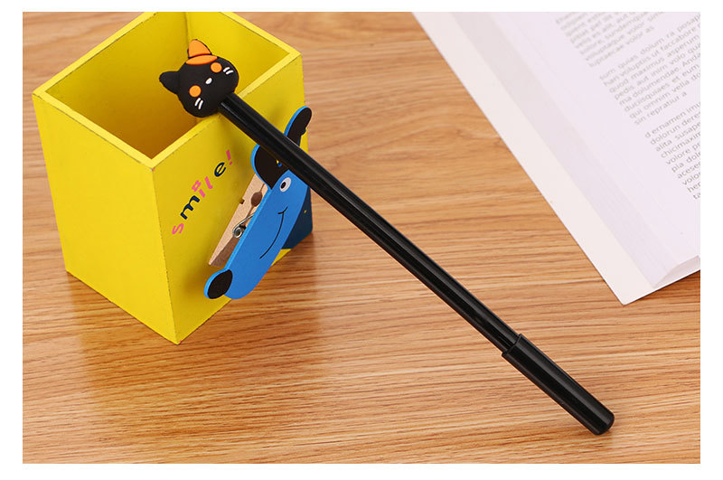 Creative stationery cartoon neutral pen office supplies black sign pen cute student examination pen manufacturers wholesale detail