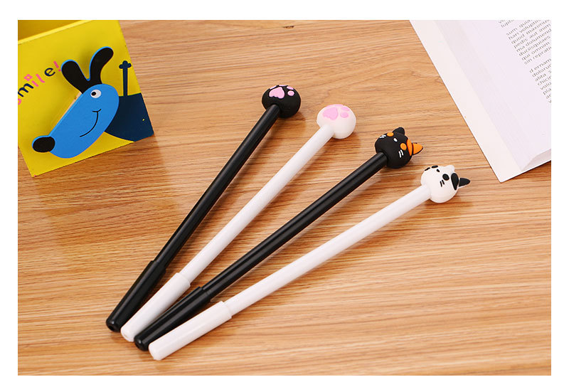Creative stationery cartoon neutral pen office supplies black sign pen cute student examination pen manufacturers wholesale detail