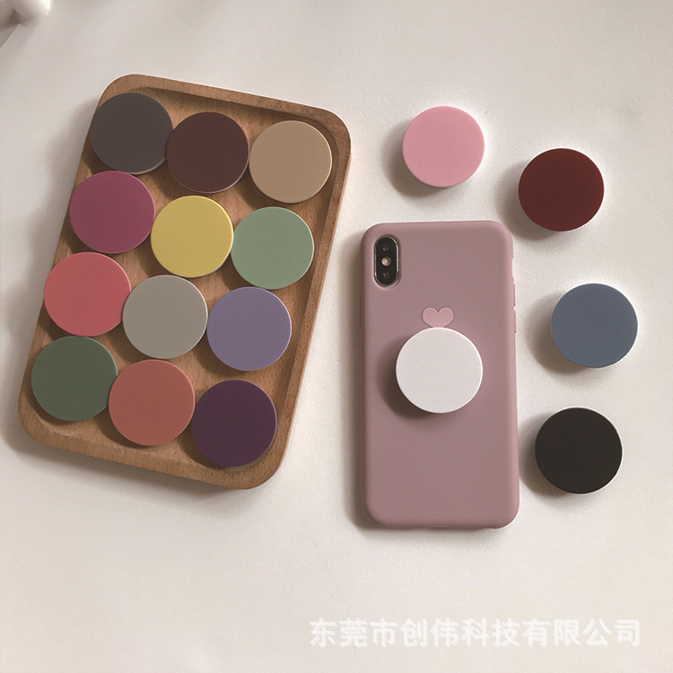 New Mobile Phone Holder Solid Color Cartoon Multifunctional Rotatable Foldableing Desktop Lazy Air Bag Holder Wholesale Logo detail