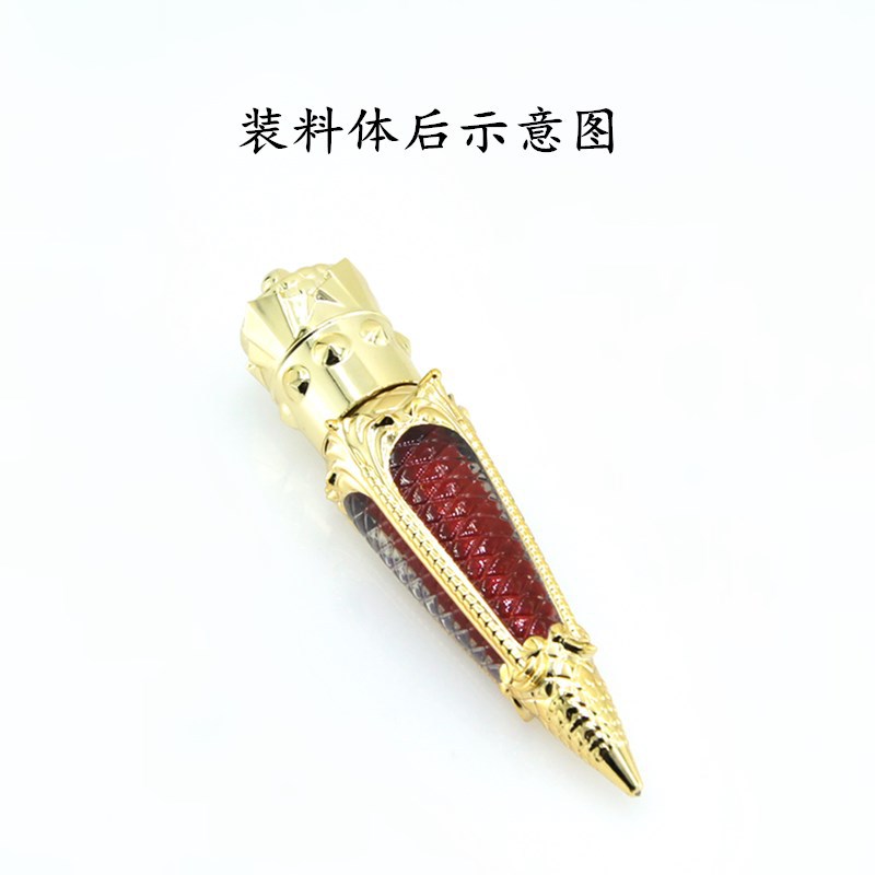 Spot wholesale 3ml gold radish lip glaze tube lip gloss tube lip gloss bottled lipstick tube empty tube can be printed logo detail