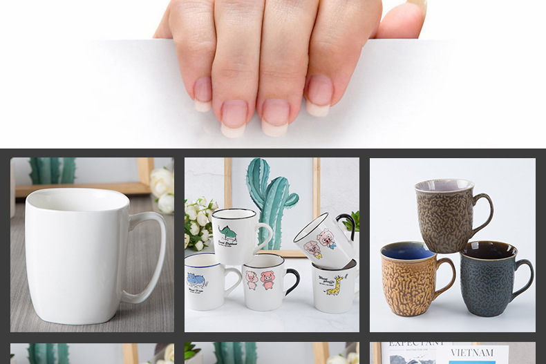 Manufacturer Wholesale White Ceramic Cup Creative Advertising Promotional Gift Mug with Logo White Tire detail