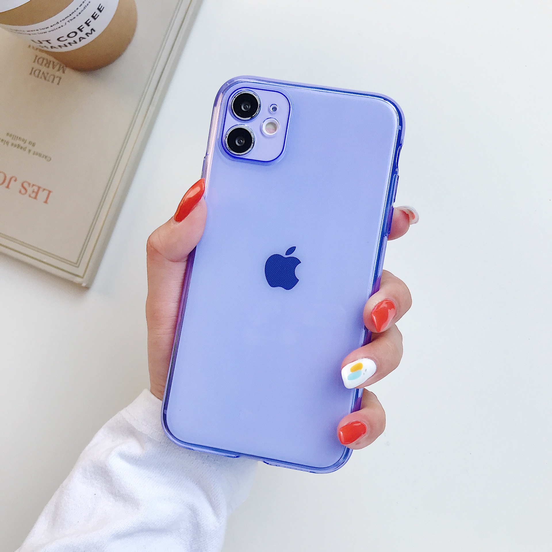Suitable for Apple Iphone17E/Air/16/15Pro Max/I14 Fluorescent Color Mobile Phone Case Soft Shell Protective Cover detail