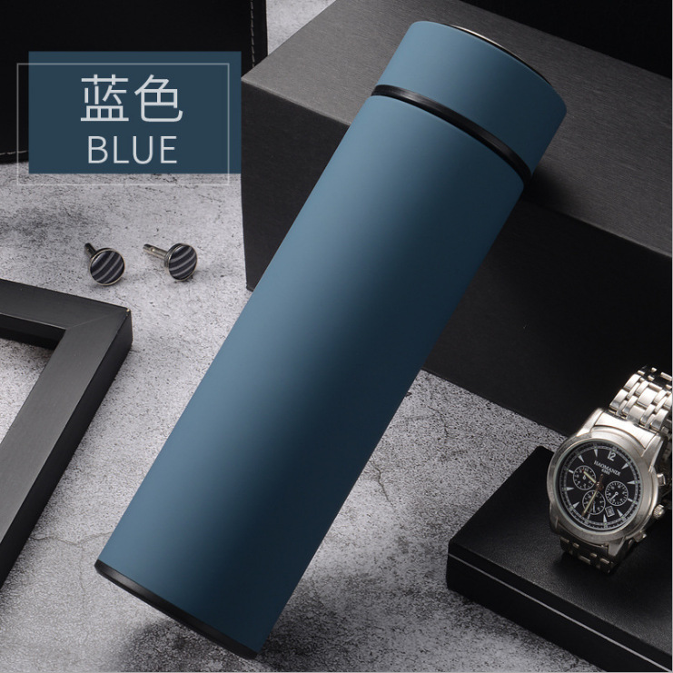 Factory wholesale stainless steel double thermos cup frosted business straight Cup creative advertising gift Cup lettering logo detail