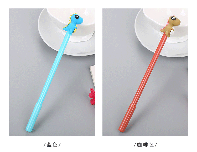 Creative Dinosaur Gel Pen Cute Student Pen Learning Office Stationery Black Needle Tube Water-Based Signature Pen detail