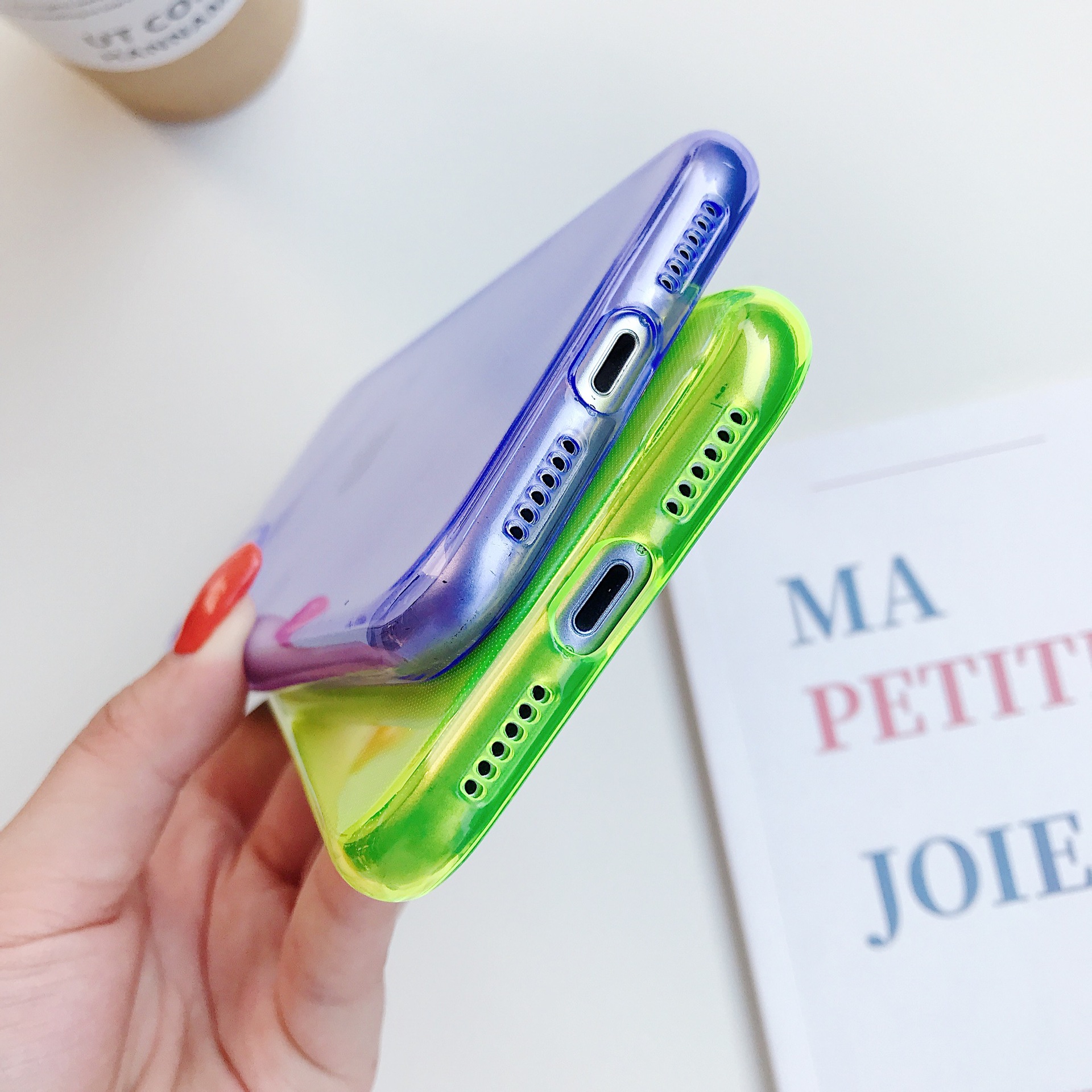 Suitable for Apple Iphone17E/Air/16/15Pro Max/I14 Fluorescent Color Mobile Phone Case Soft Shell Protective Cover detail
