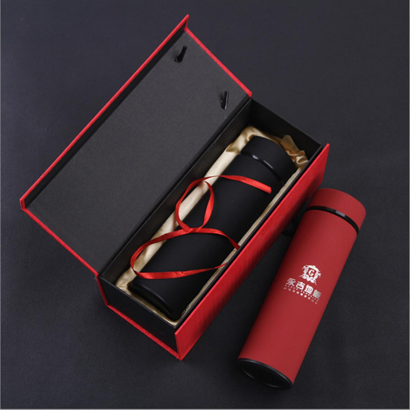 Factory wholesale stainless steel double thermos cup frosted business straight Cup creative advertising gift Cup lettering logo detail