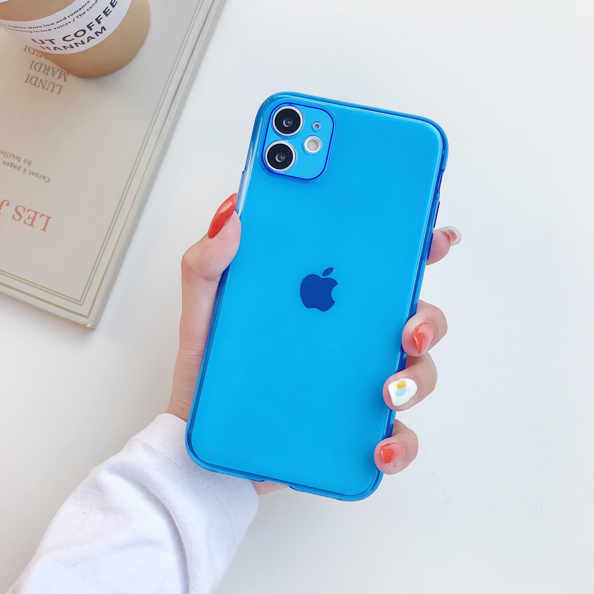 Suitable for Apple Iphone17E/Air/16/15Pro Max/I14 Fluorescent Color Mobile Phone Case Soft Shell Protective Cover detail