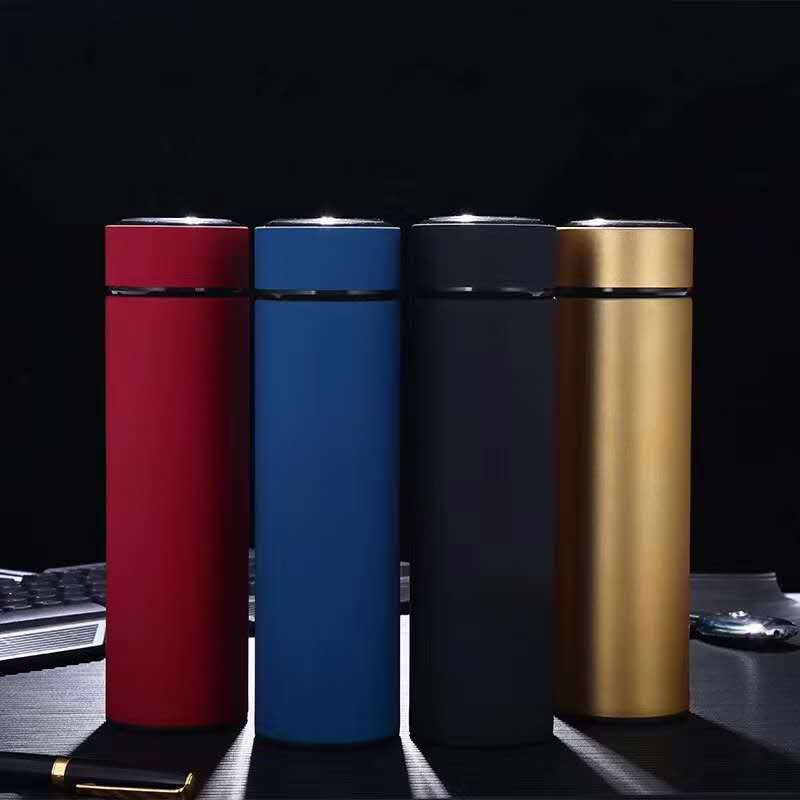 Factory wholesale stainless steel double thermos cup frosted business straight Cup creative advertising gift Cup lettering logo detail