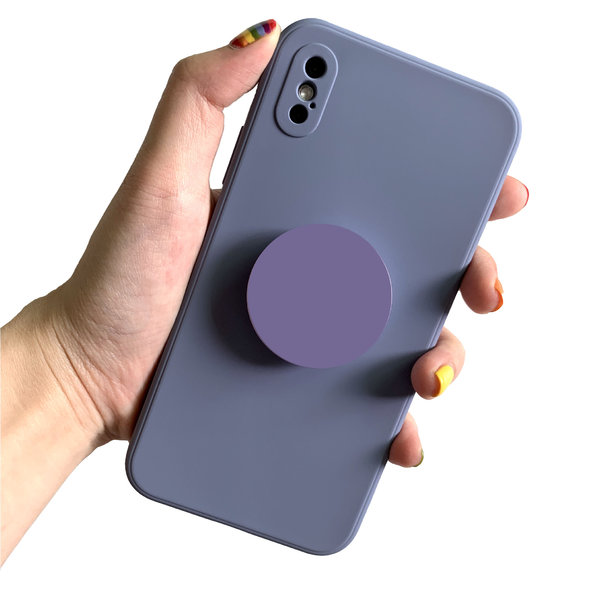 New Mobile Phone Holder Solid Color Cartoon Multifunctional Rotatable Foldableing Desktop Lazy Air Bag Holder Wholesale Logo detail