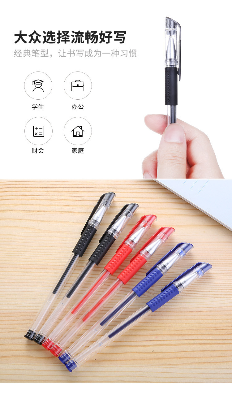 European Standard 0.5mm Bullet Tip Gel Pen Creative Stationery Needle Tip Pen Office Supplies Signature Pen Manufacturer Wholesale detail