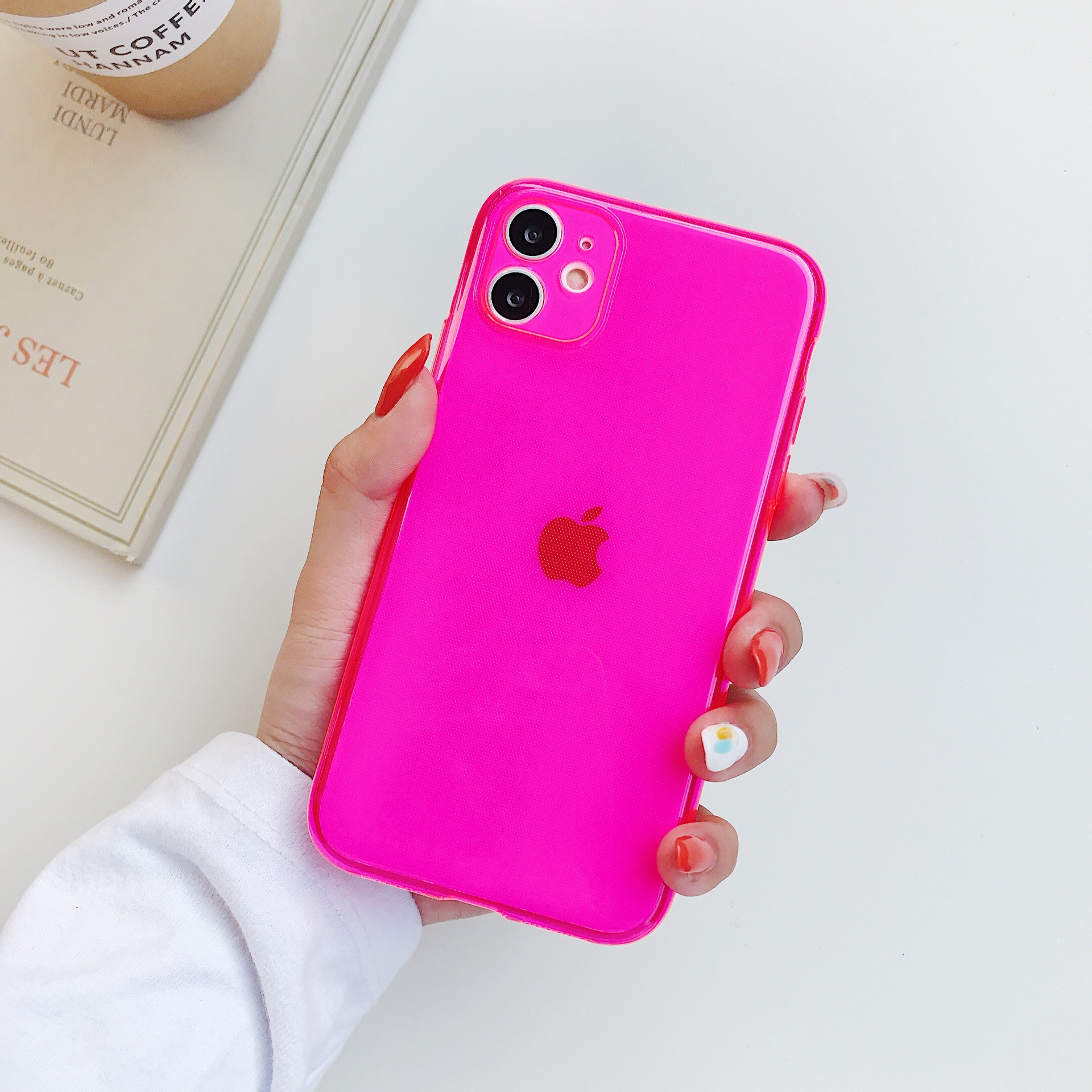 Suitable for Apple Iphone17E/Air/16/15Pro Max/I14 Fluorescent Color Mobile Phone Case Soft Shell Protective Cover detail