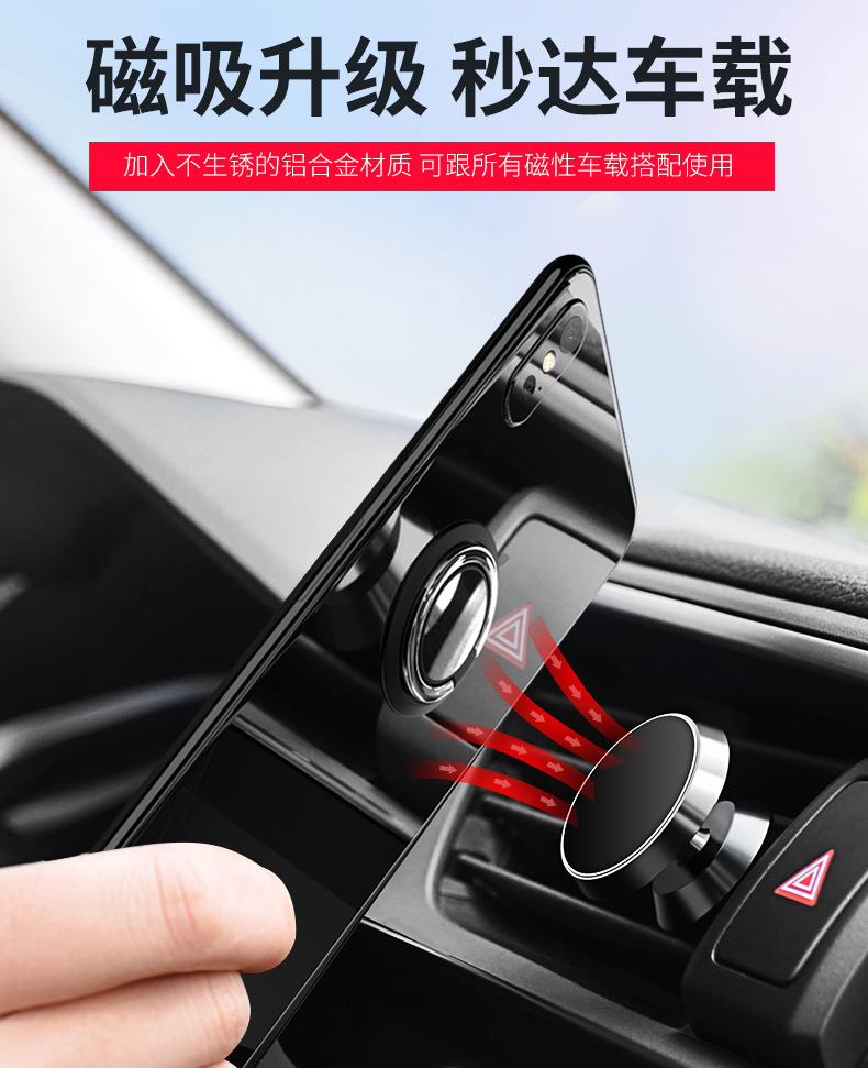 New mobile phone bracket ring buckle creative bracket LOGO gift universal lazy car bracket creative rotation detail