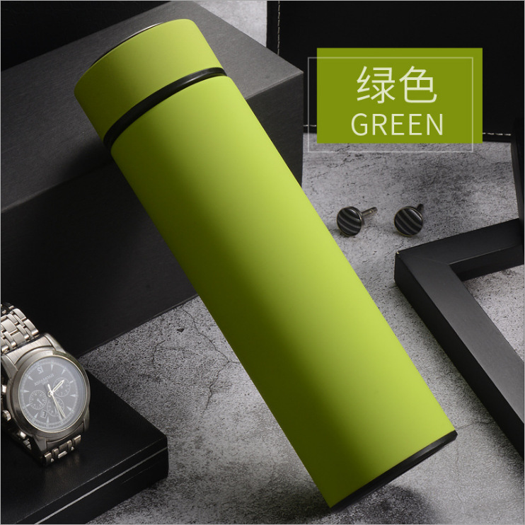 Factory wholesale stainless steel double thermos cup frosted business straight Cup creative advertising gift Cup lettering logo detail