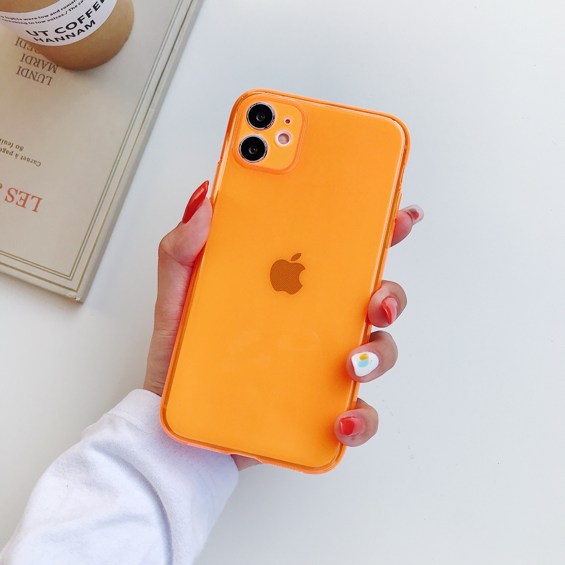 Suitable for Apple Iphone17E/Air/16/15Pro Max/I14 Fluorescent Color Mobile Phone Case Soft Shell Protective Cover detail