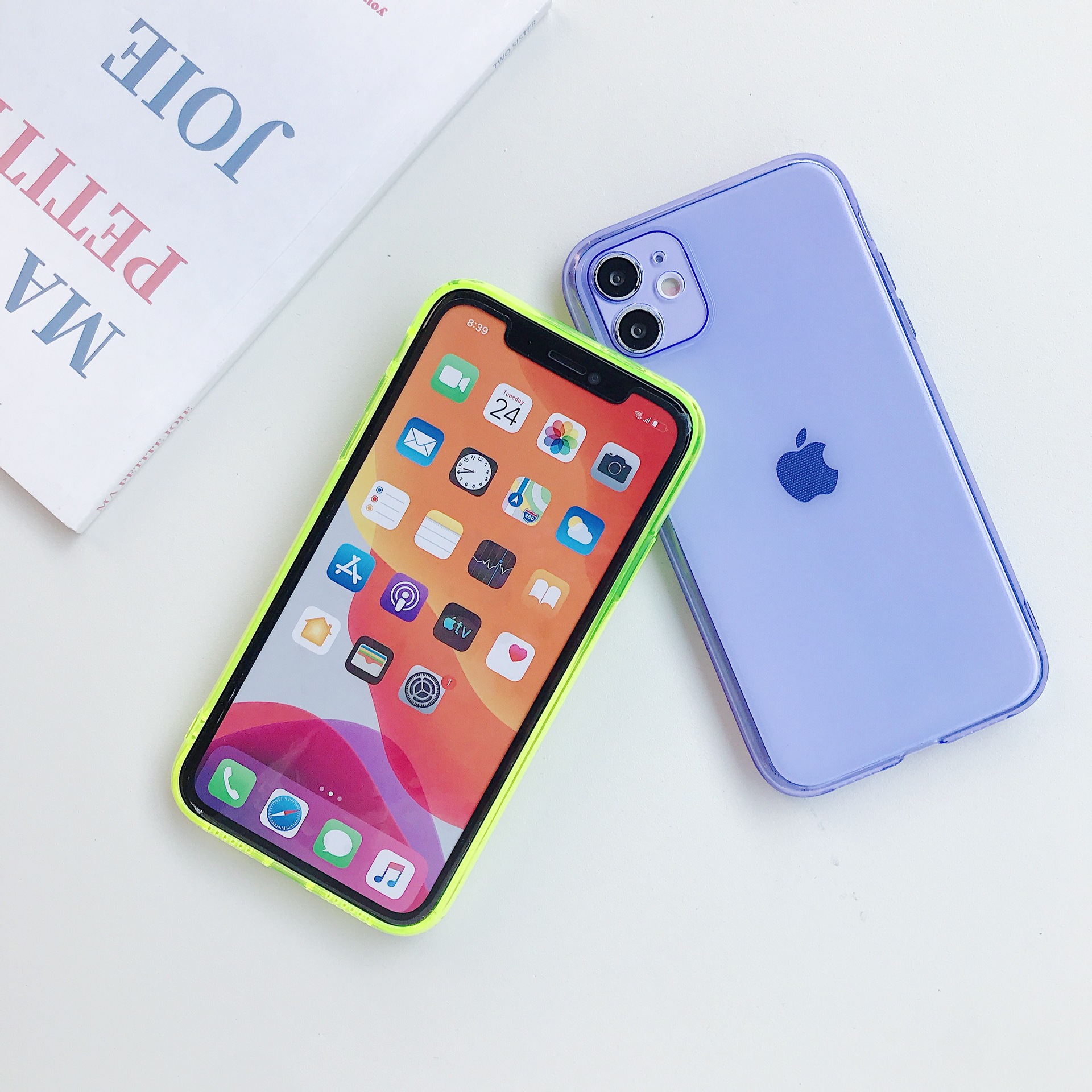 Suitable for Apple Iphone17E/Air/16/15Pro Max/I14 Fluorescent Color Mobile Phone Case Soft Shell Protective Cover detail