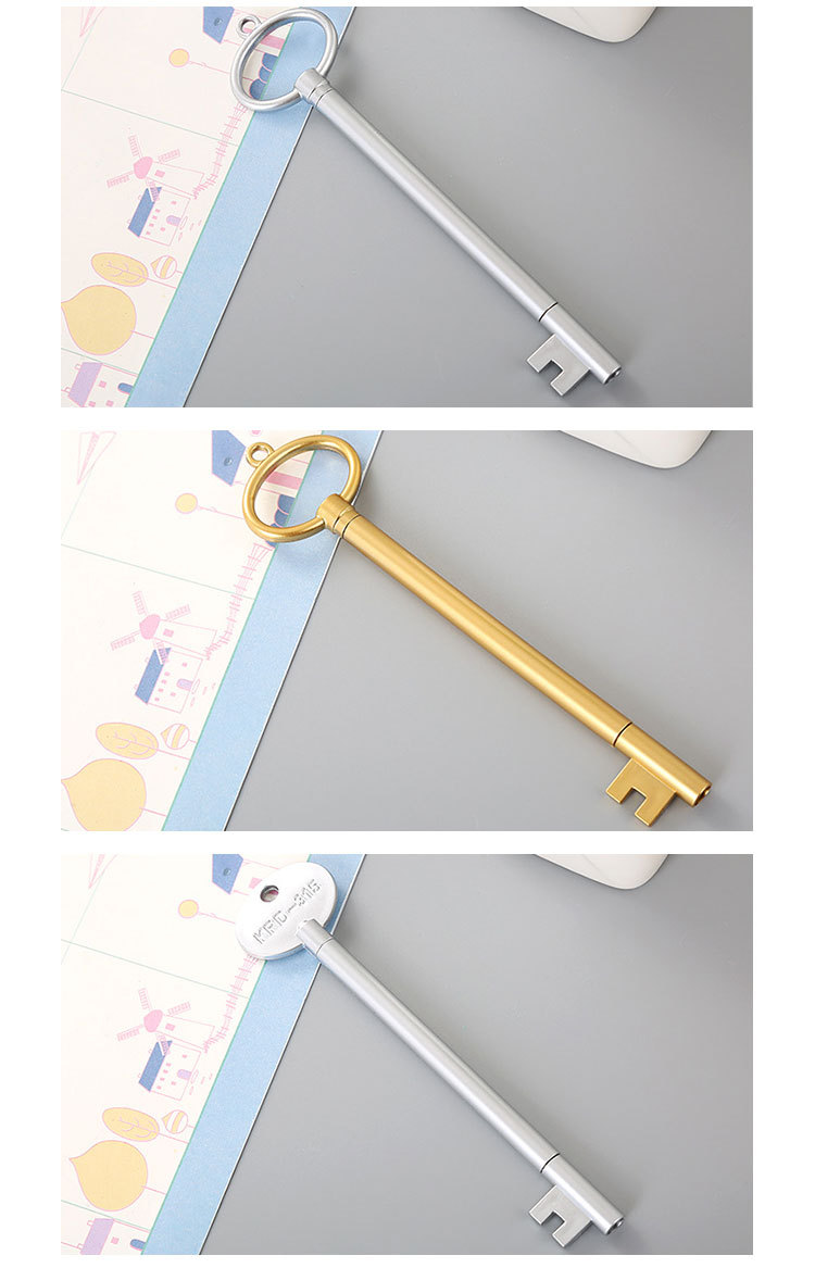 Retro Key Gel Pen Creative Student Writing Test Pen Cute Learning Stationery Office Supplies Wholesale detail