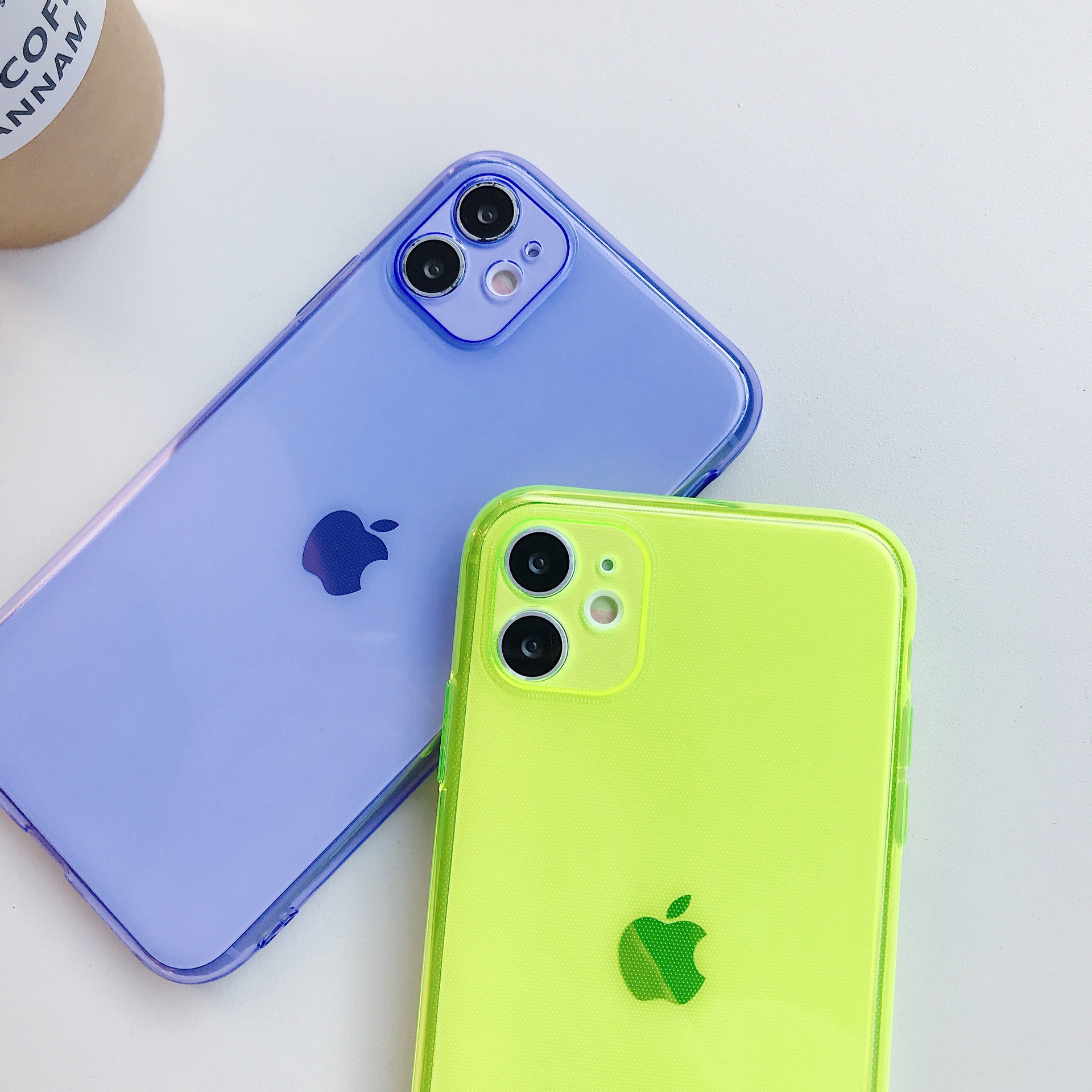 Suitable for Apple Iphone17E/Air/16/15Pro Max/I14 Fluorescent Color Mobile Phone Case Soft Shell Protective Cover detail