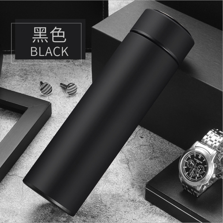 Factory wholesale stainless steel double thermos cup frosted business straight Cup creative advertising gift Cup lettering logo detail