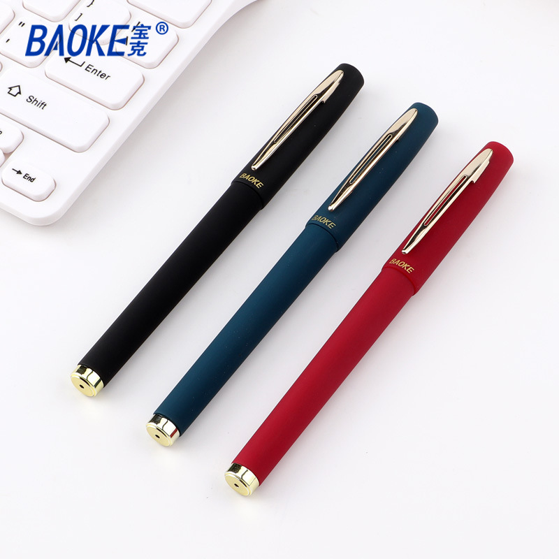 Baoke Gel Pen Signature Pen Frosted 1828 Business Office Supplies Water-Based Pen Advertising Pen Logo Large Capacity