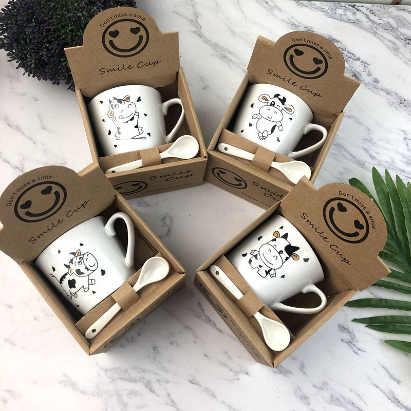 Cartoon Ceramic Cup Mug Children's Small Gift Cup Opening Activities Student Graduation Accompanying Gift Cup Printing