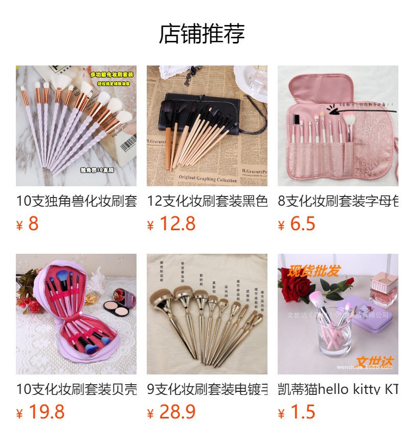 Beginners 12 iron box makeup brush set high-grade soft wool portable beauty tools full beauty salon detail