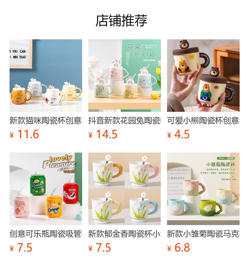 Creative Strawberry Ceramic Cup,Girl's Afternoon Tea Cup,High-Looking Mug,Fruit Cup,Coffee Cup,Souvenir Gift detail